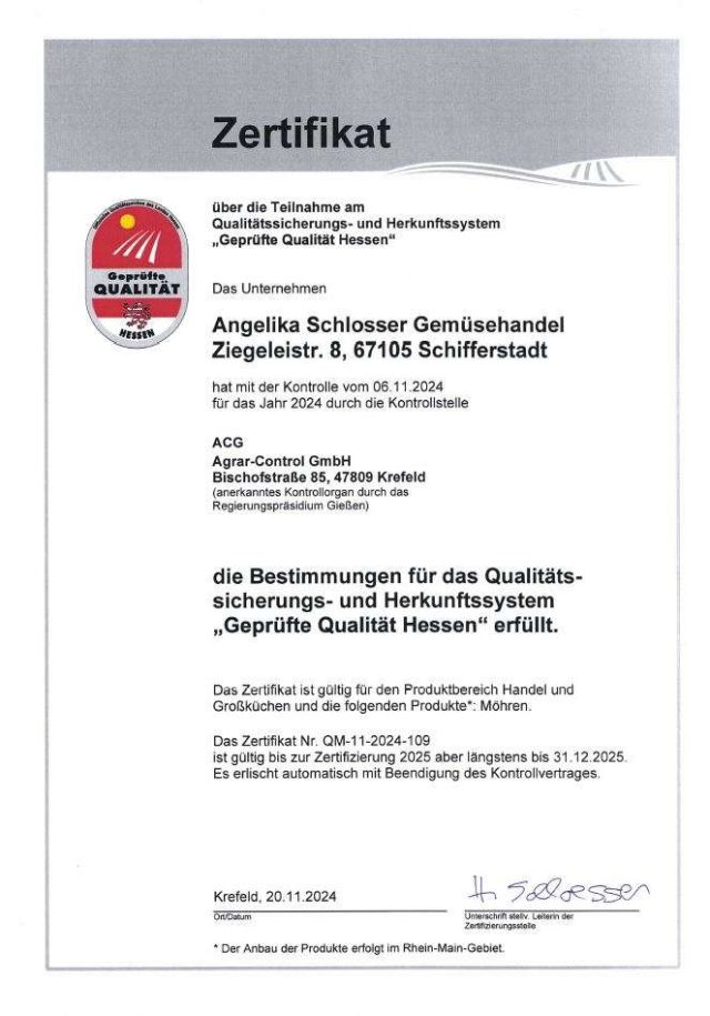 Zertifikat GQH_A.-Schlosser-Gemuesehandel